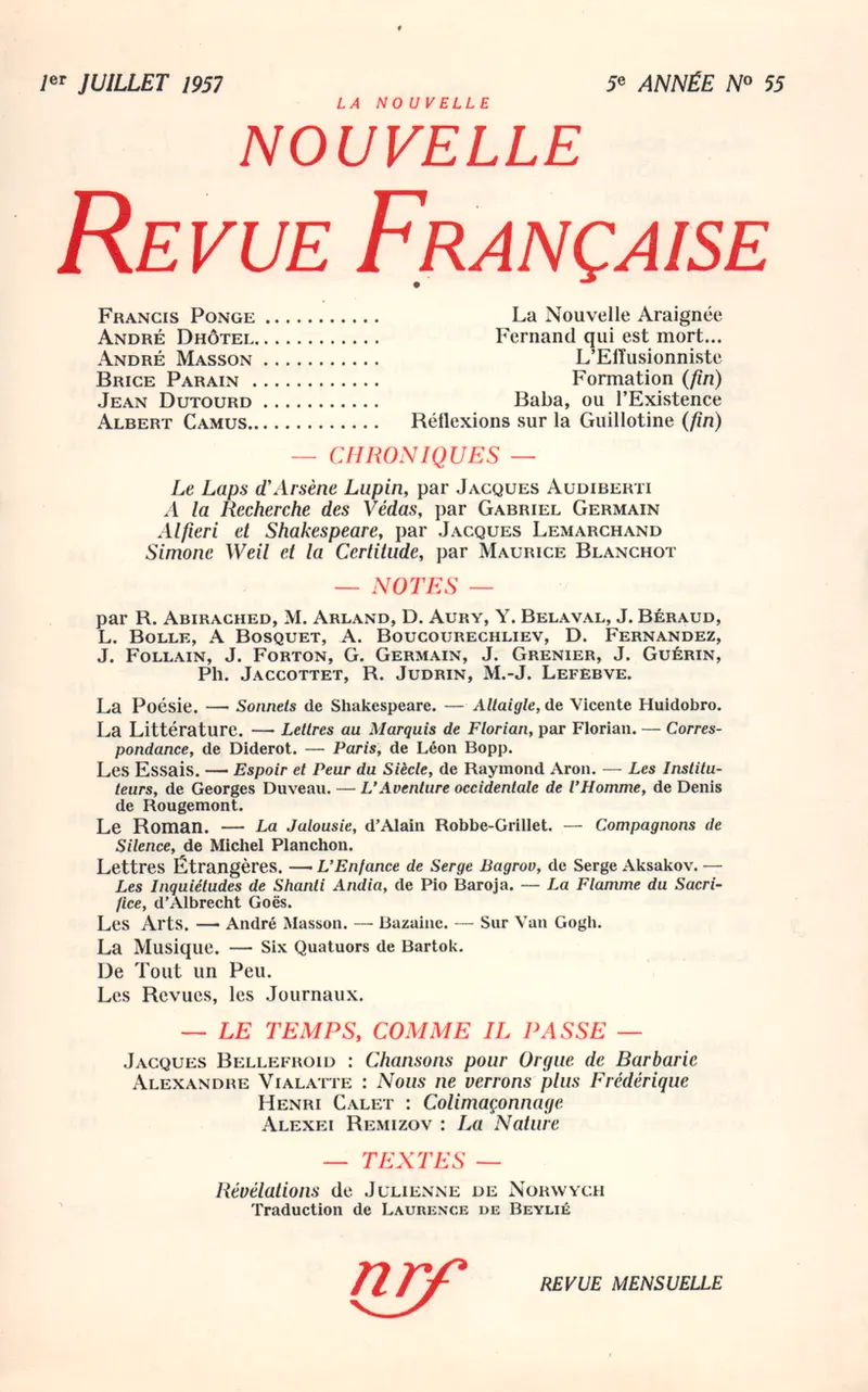La Nouvelle Nouvelle Revue Française - Collectif