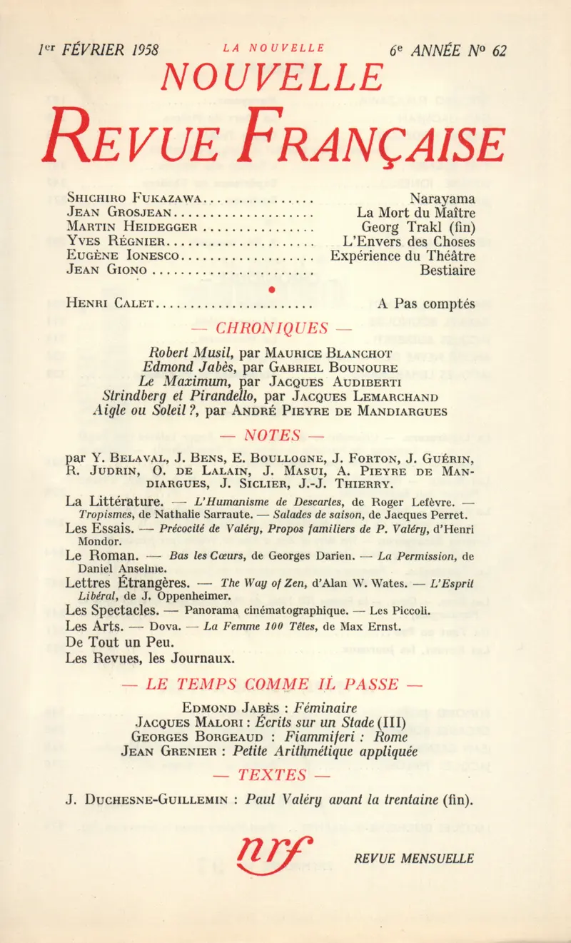 La Nouvelle Nouvelle Revue Française - Collectif
