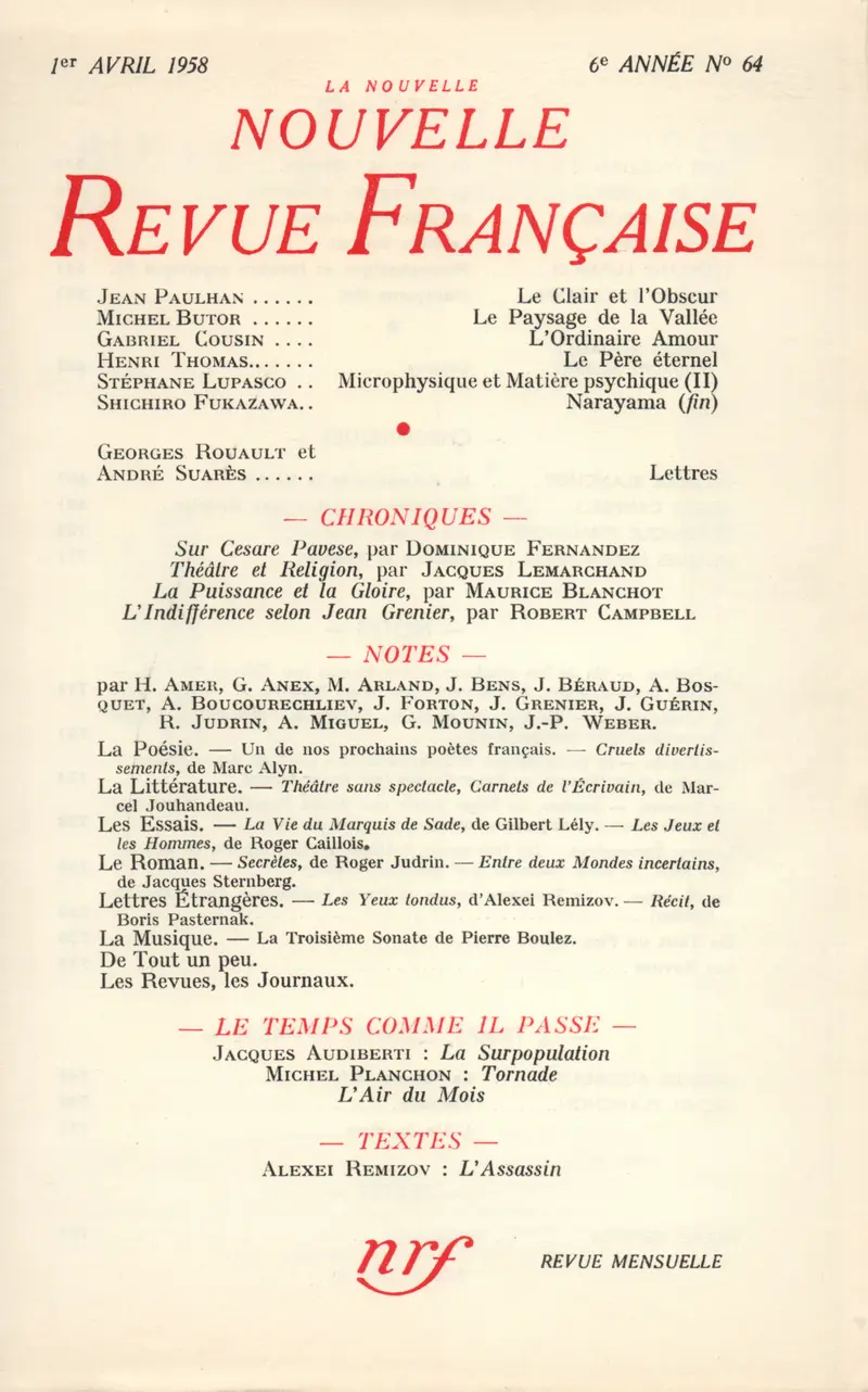 La Nouvelle Nouvelle Revue Française - Collectif
