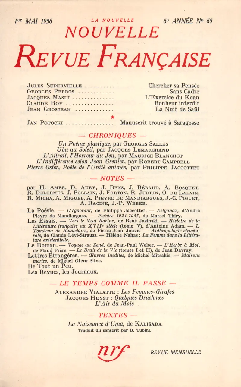 La Nouvelle Nouvelle Revue Française - Collectif
