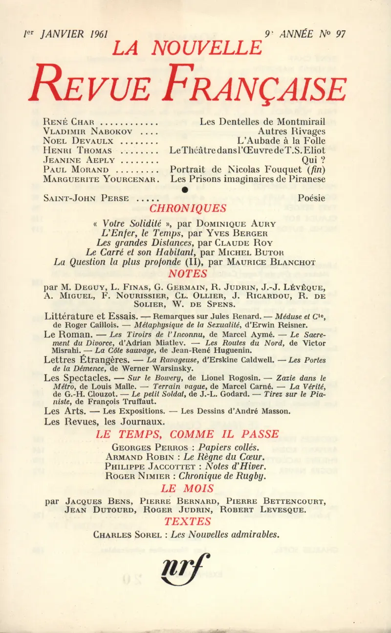 La Nouvelle Revue Française - Collectif