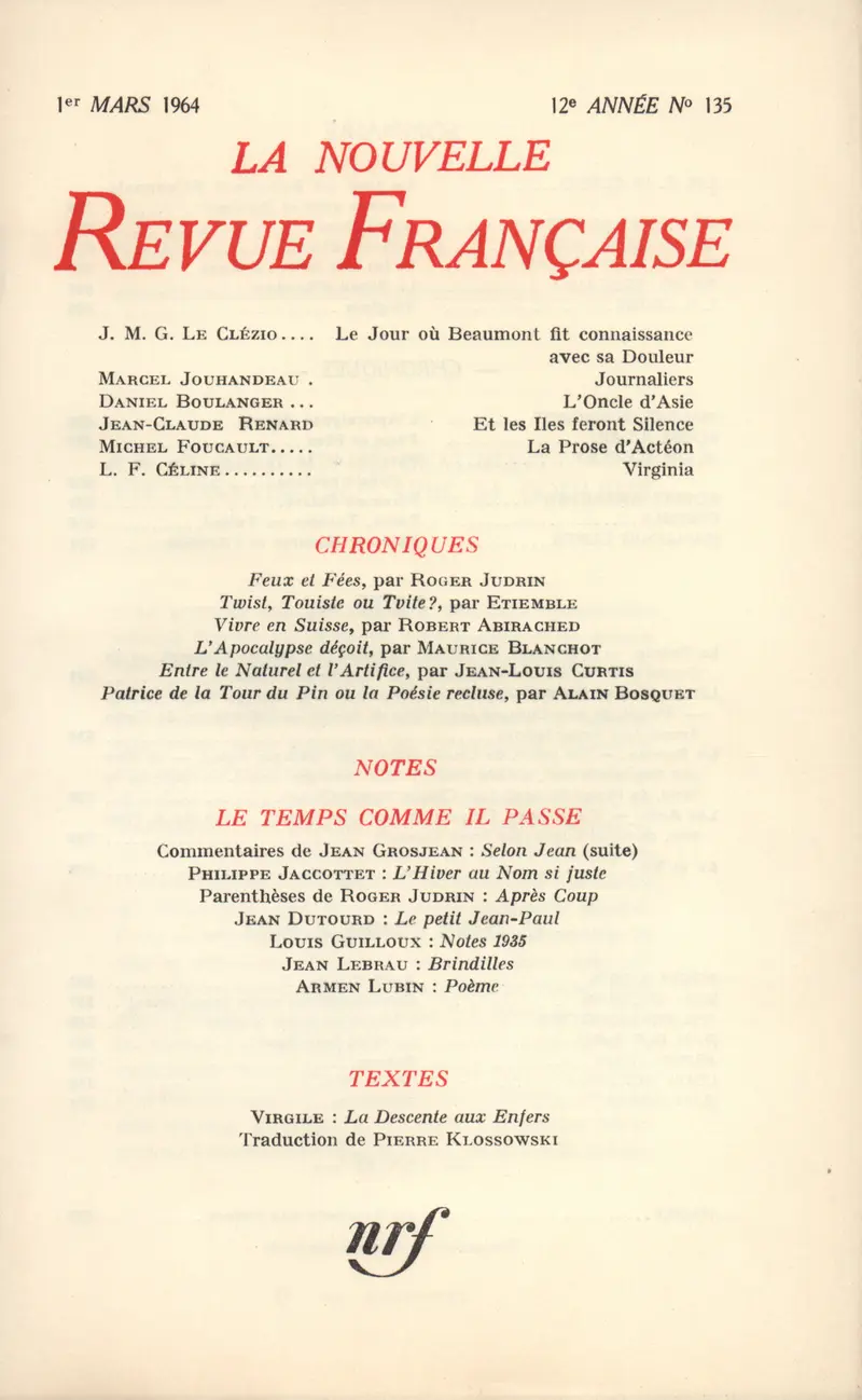 La Nouvelle Revue Française - Collectif