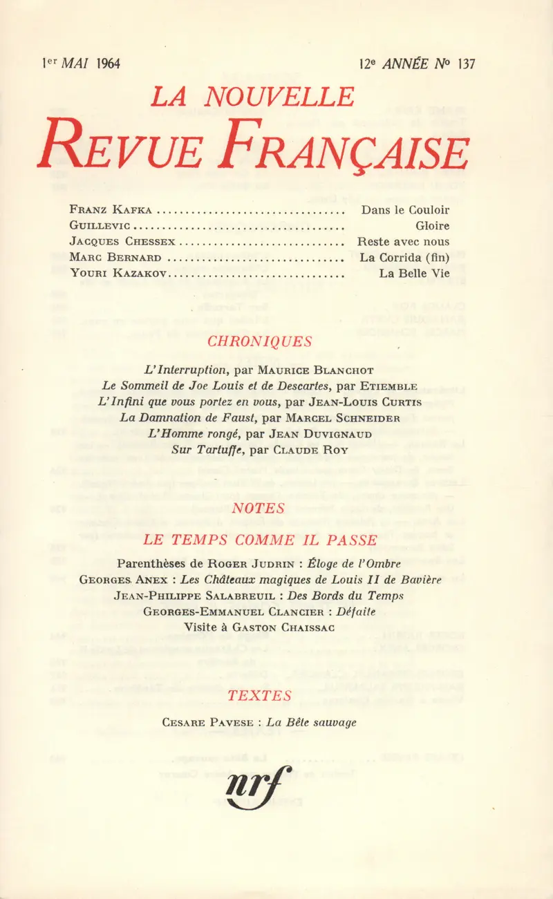 La Nouvelle Revue Française - Collectif