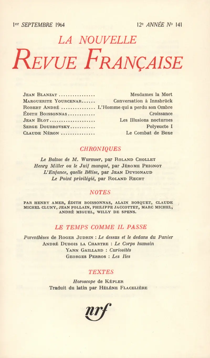 La Nouvelle Revue Française - Collectif
