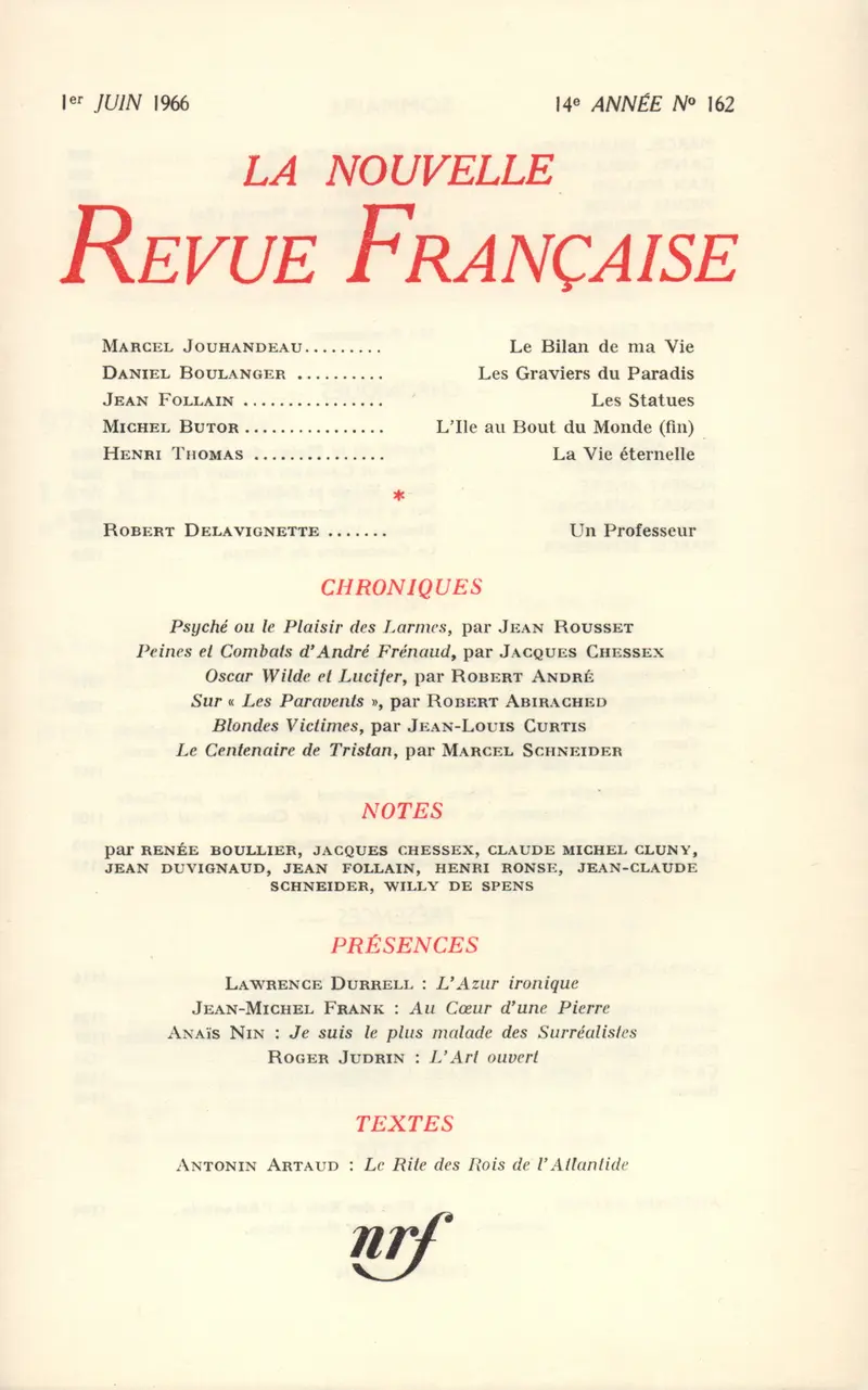 La Nouvelle Revue Française - Collectif
