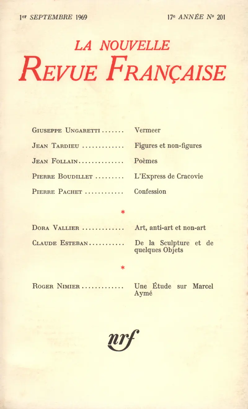 La Nouvelle Revue Française - Collectif