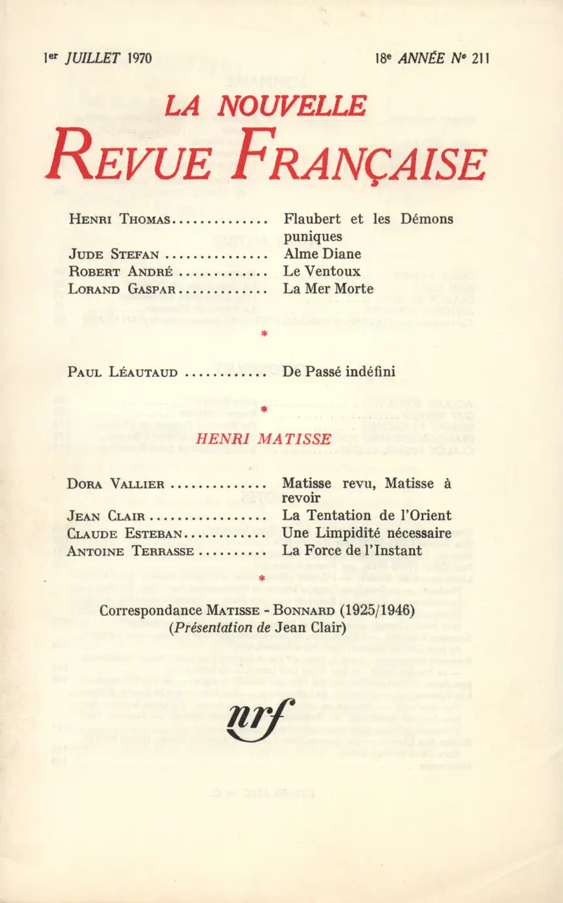 La Nouvelle Revue Française - Collectif