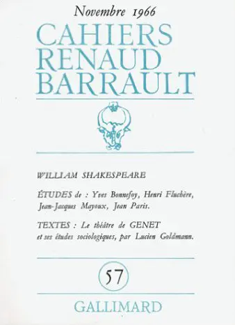 Cahiers Renaud Barrault - Collectif