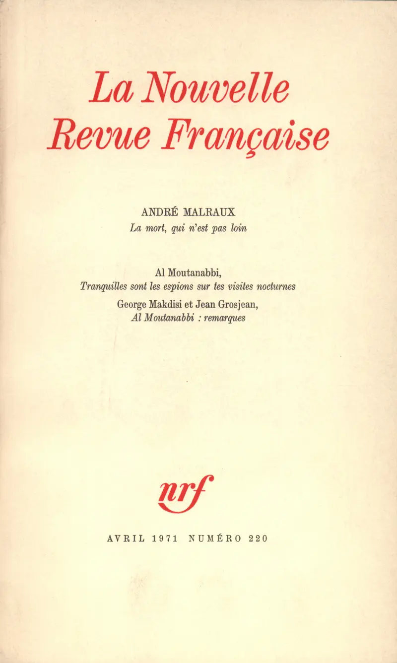 La Nouvelle Revue Française - Collectif