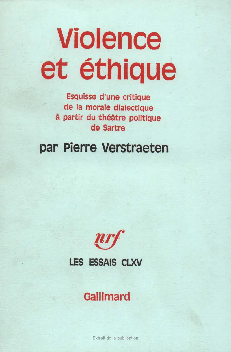 Violence et éthique - Pierre Verstraeten