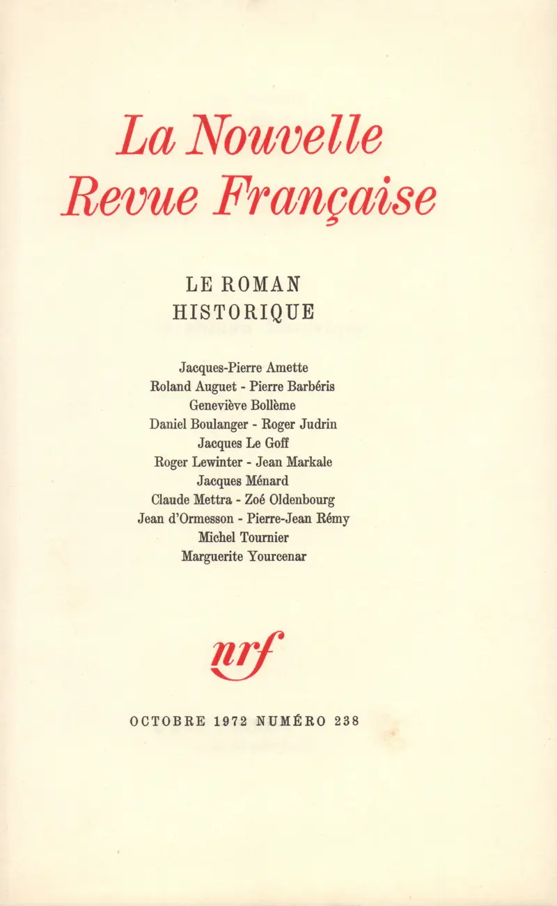 Le roman historique - Collectif