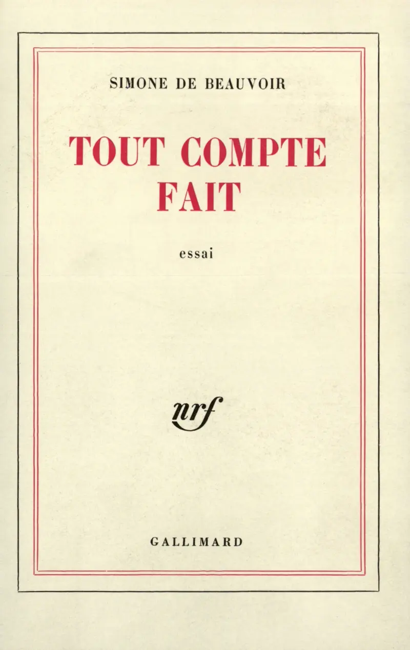 Tout compte fait - Simone de Beauvoir