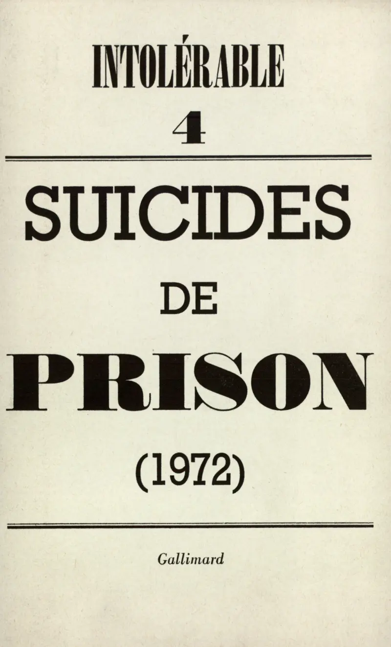 Suicides de prison - Collectif