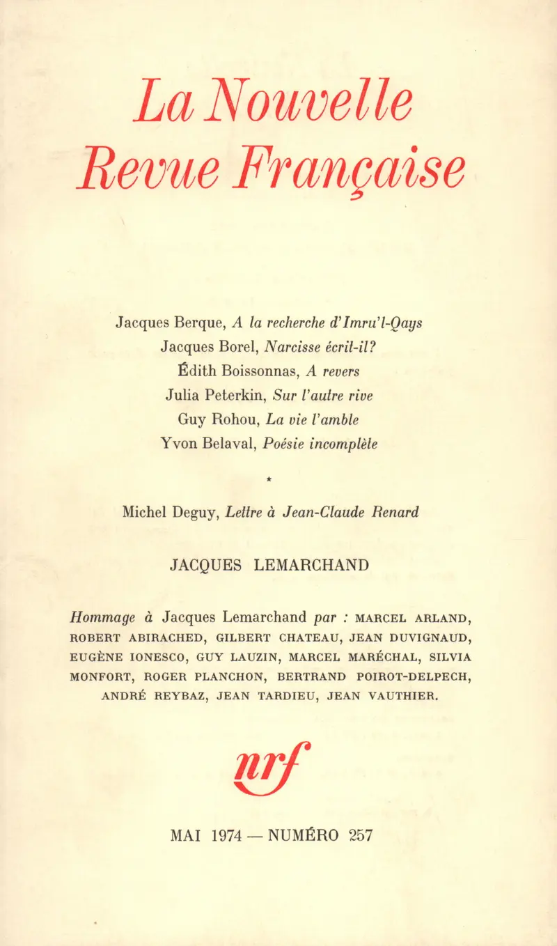Jacques Lemarchand - Collectif