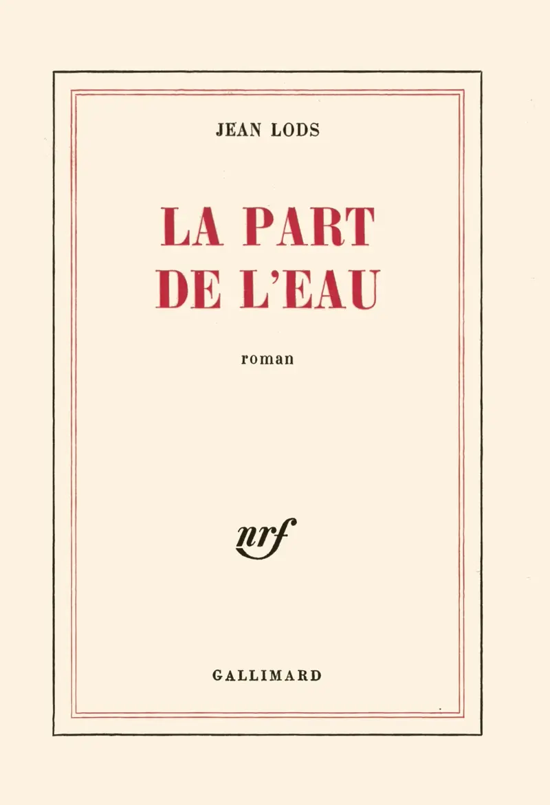 La Part de l'eau - Jean Lods