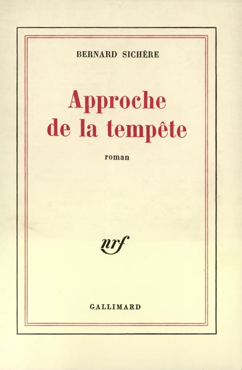 Approche de la tempête - Bernard Sichère