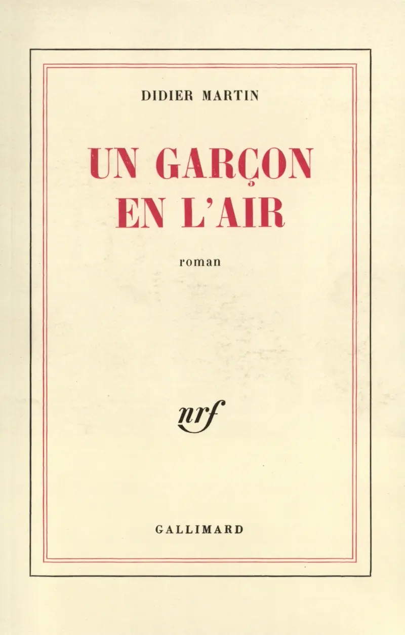 Un garçon en l'air - Didier Martin
