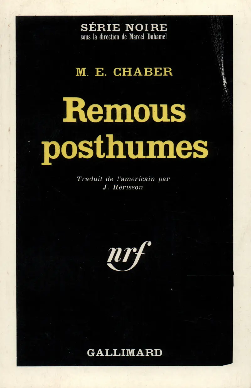 Remous posthumes - M.E. Chaber
