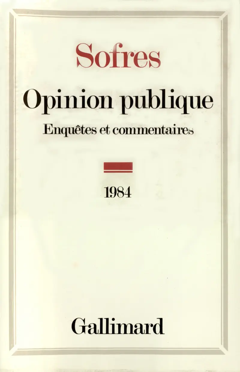 Opinion publique 1984 - Collectif