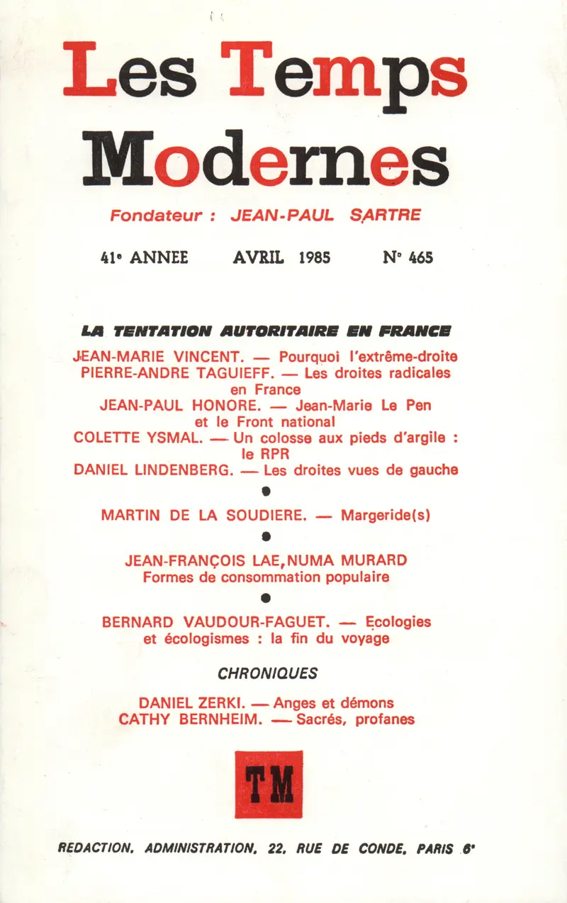 Les Temps Modernes - Collectif
