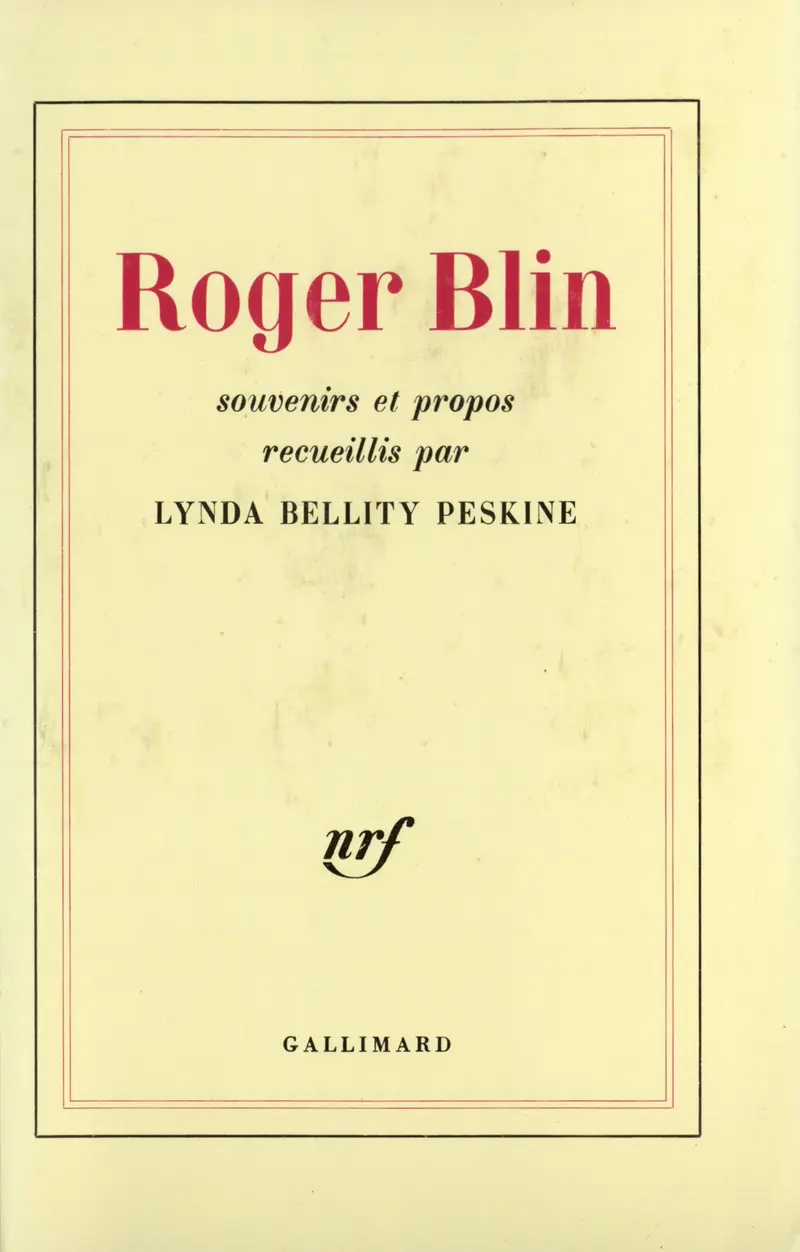 Roger Blin - Roger Blin - Lynda Bellity Peskine