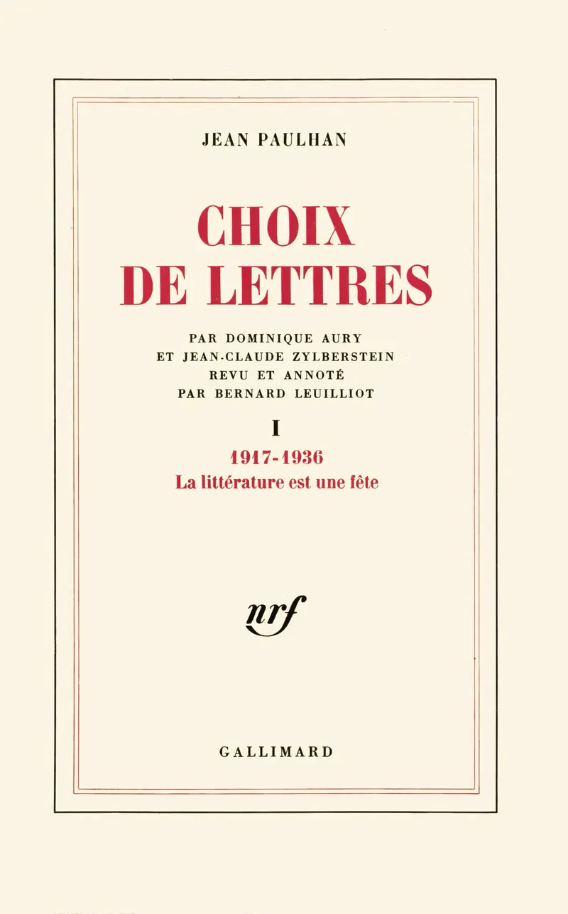 Choix de lettres - Jean Paulhan