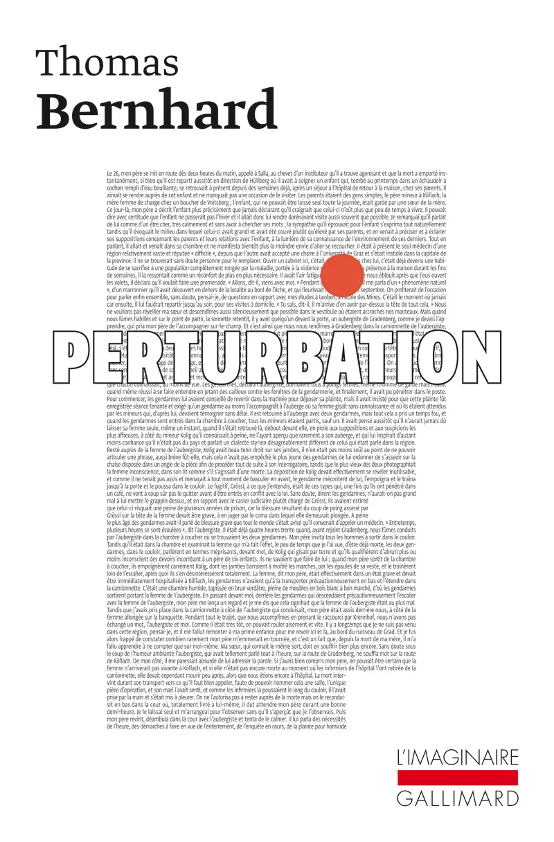 Perturbation - Thomas Bernhard
