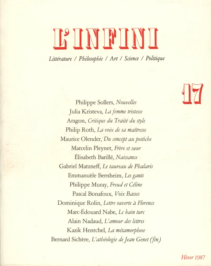 L'Infini - Collectif