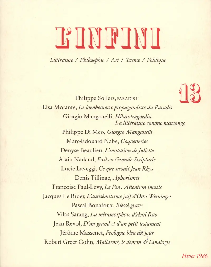 L'Infini - Collectif