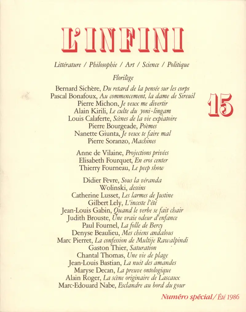 L'Infini - Collectif