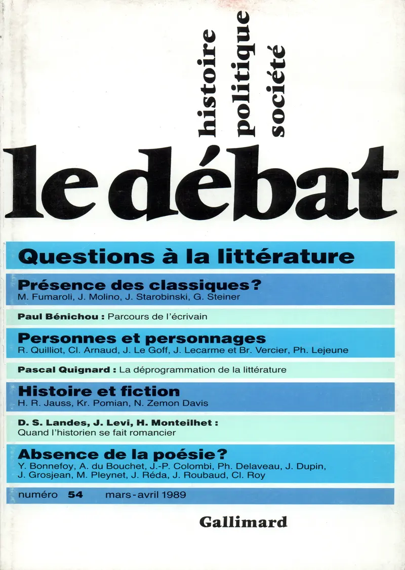 Le Débat - Collectif