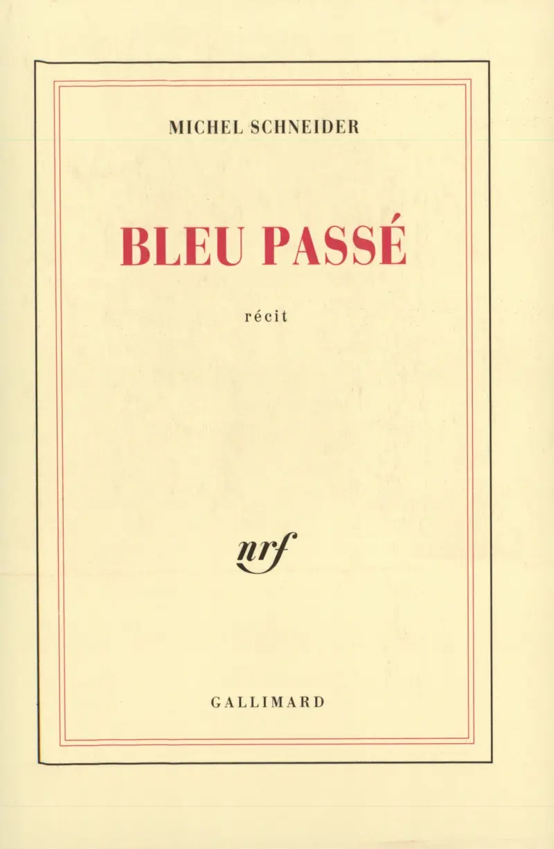 Bleu passé - Michel Schneider