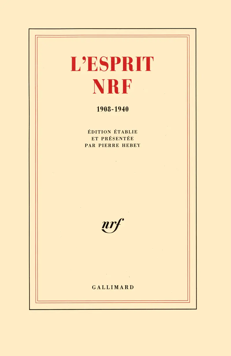 L'esprit NRF - Collectif