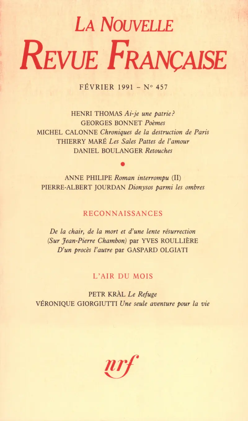 La Nouvelle Revue Française - Collectif