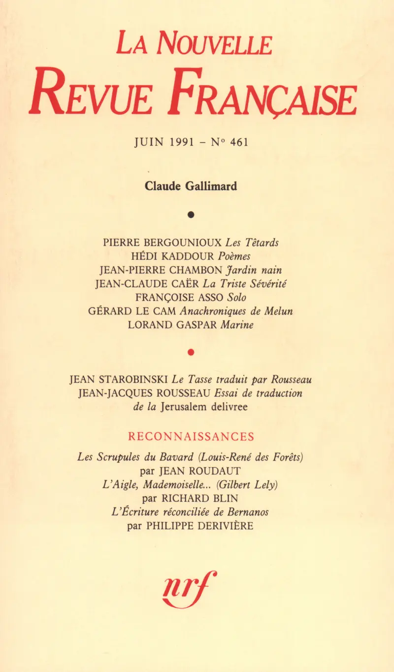 La Nouvelle Revue Française - Collectif