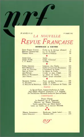 Hommage à Goethe - Collectif