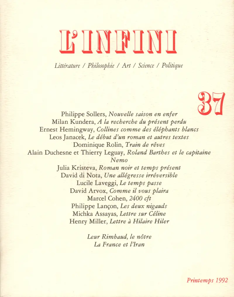 L'Infini - Collectif