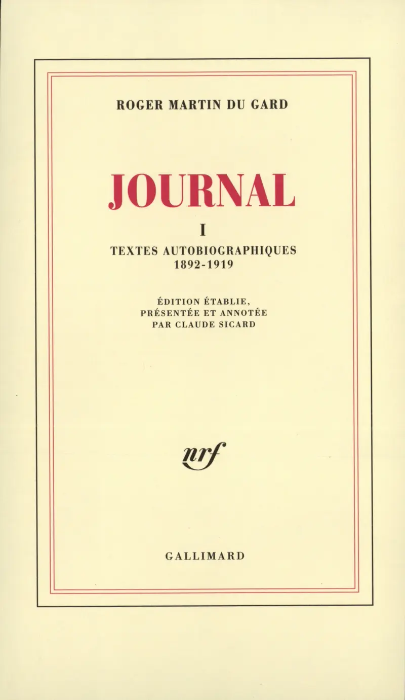 Journal - Roger Martin du Gard