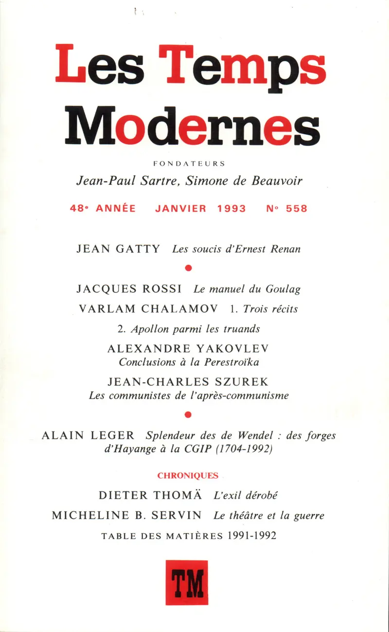 Les Temps Modernes - Collectif
