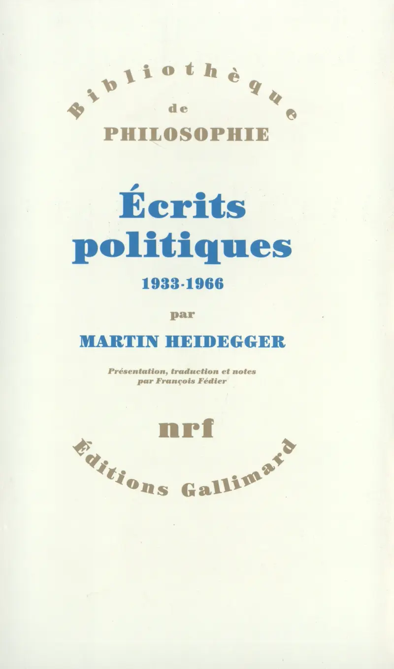 Écrits politiques - Martin Heidegger