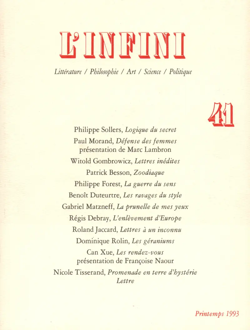 L'Infini - Collectif
