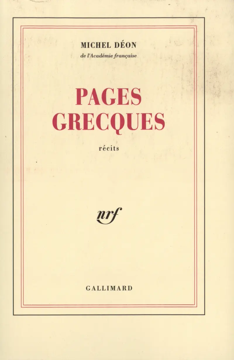 Pages grecques - Michel Déon