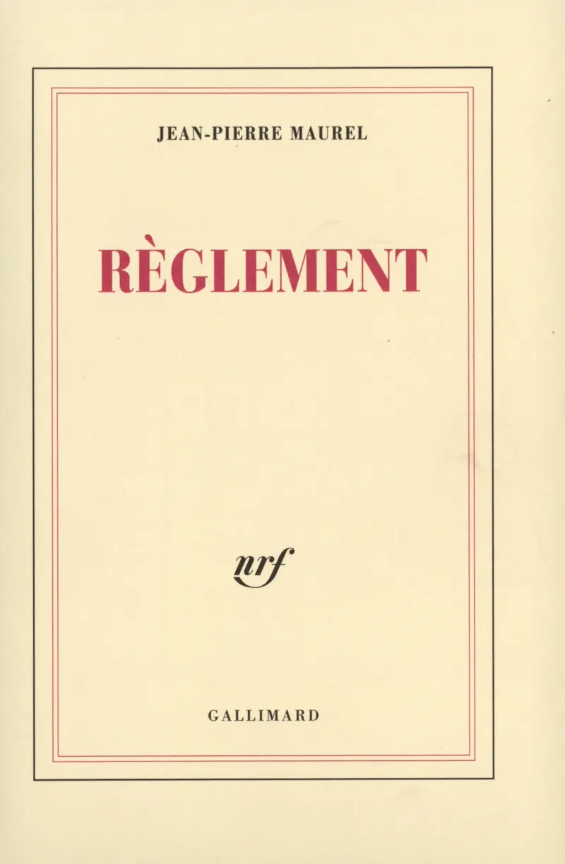Règlement - Jean-Pierre Maurel