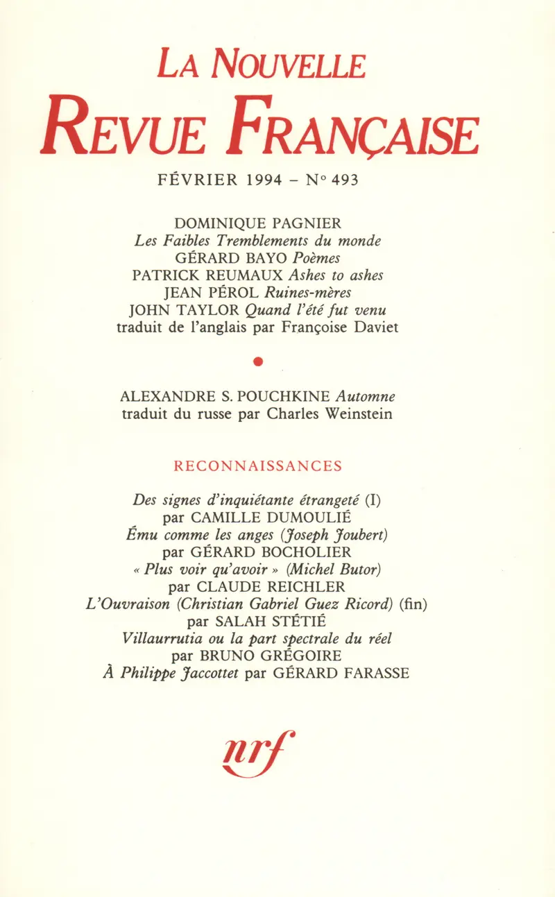 La Nouvelle Revue Française - Collectif