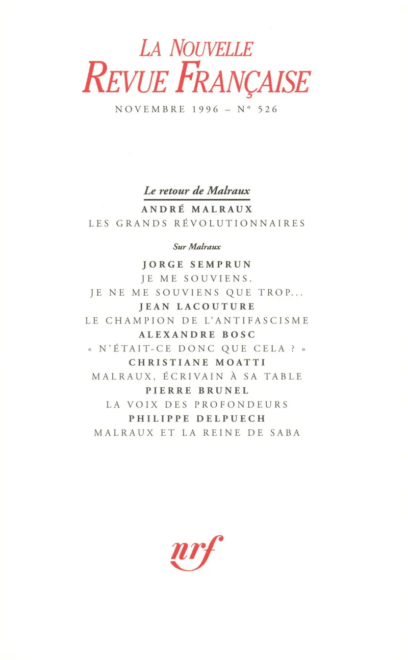 La Nouvelle Revue Française - Collectif