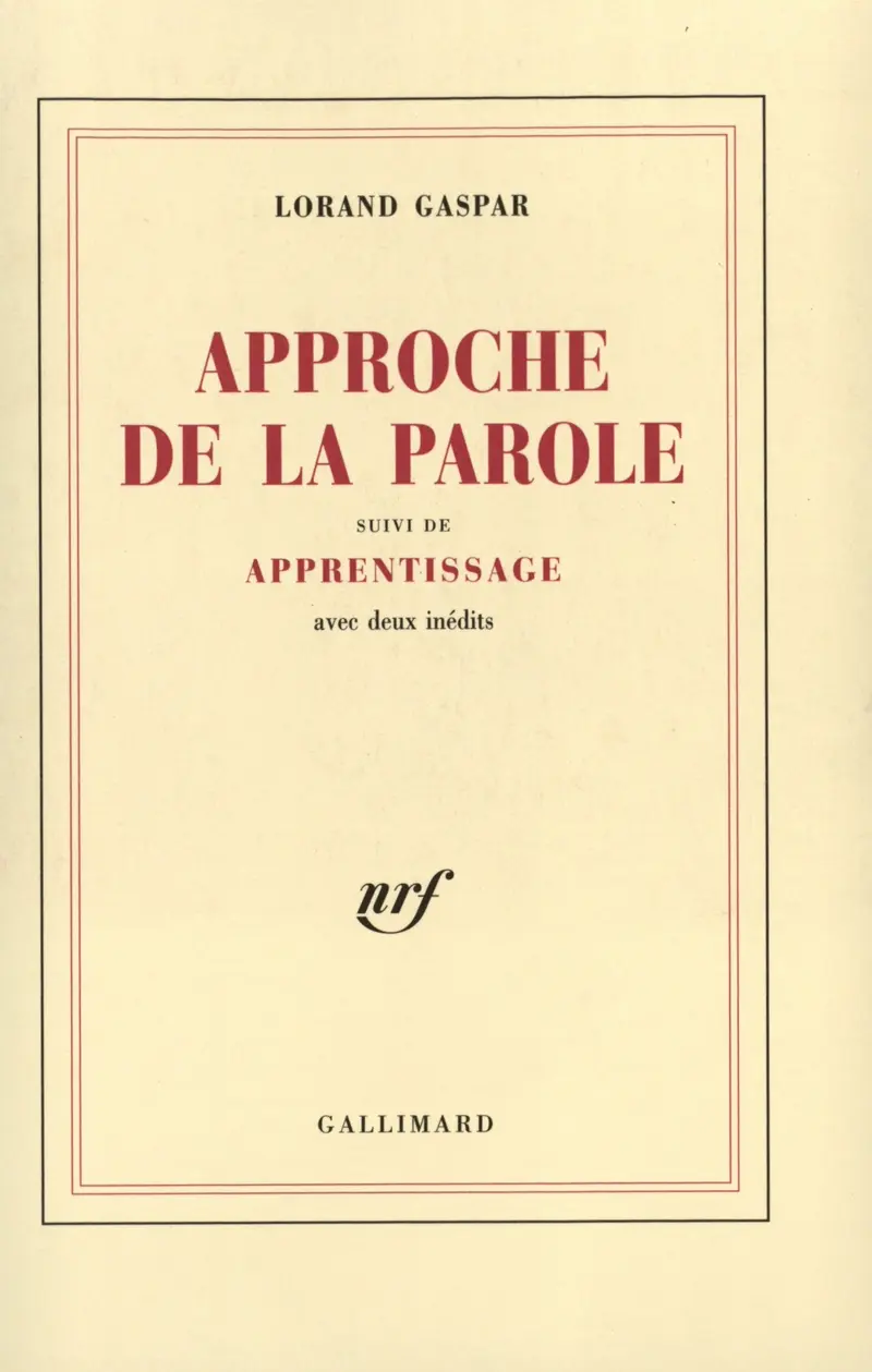 Approche de la parole suivi d' Apprentissage - Lorand Gaspar