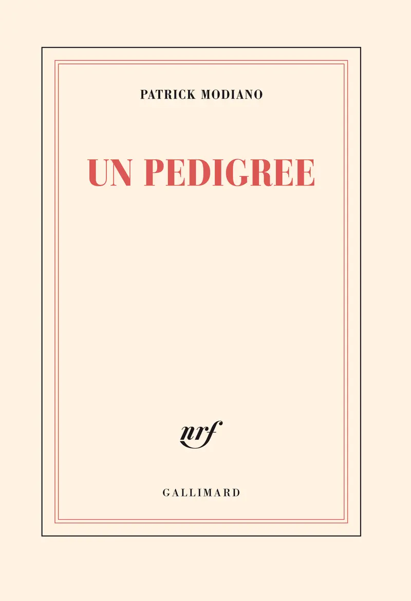 Un pedigree - Patrick Modiano