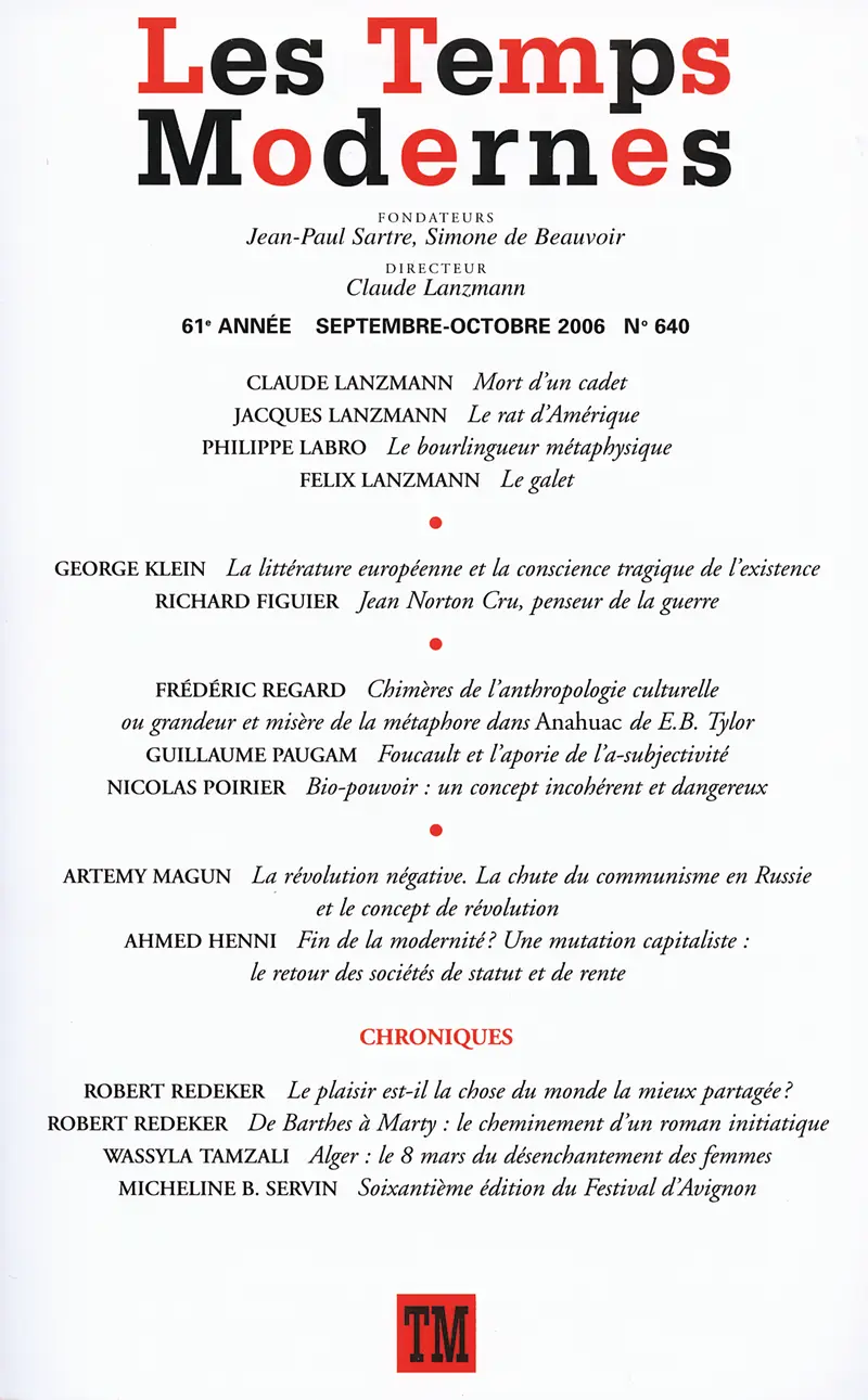 Les Temps Modernes - Collectif