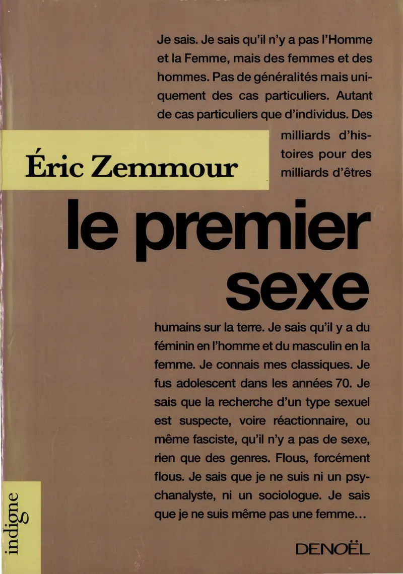 Le Premier Sexe - Éric Zemmour