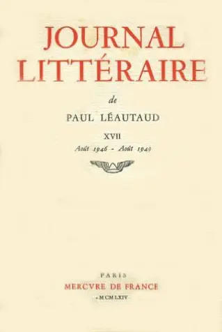 Journal littéraire - Paul Léautaud